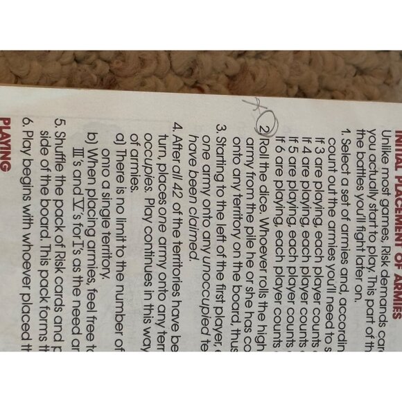 Vintage 1980 Parker Brother's Risk Game Pieces Cards, Dice, Armies, Instructions - Picture 9 of 9